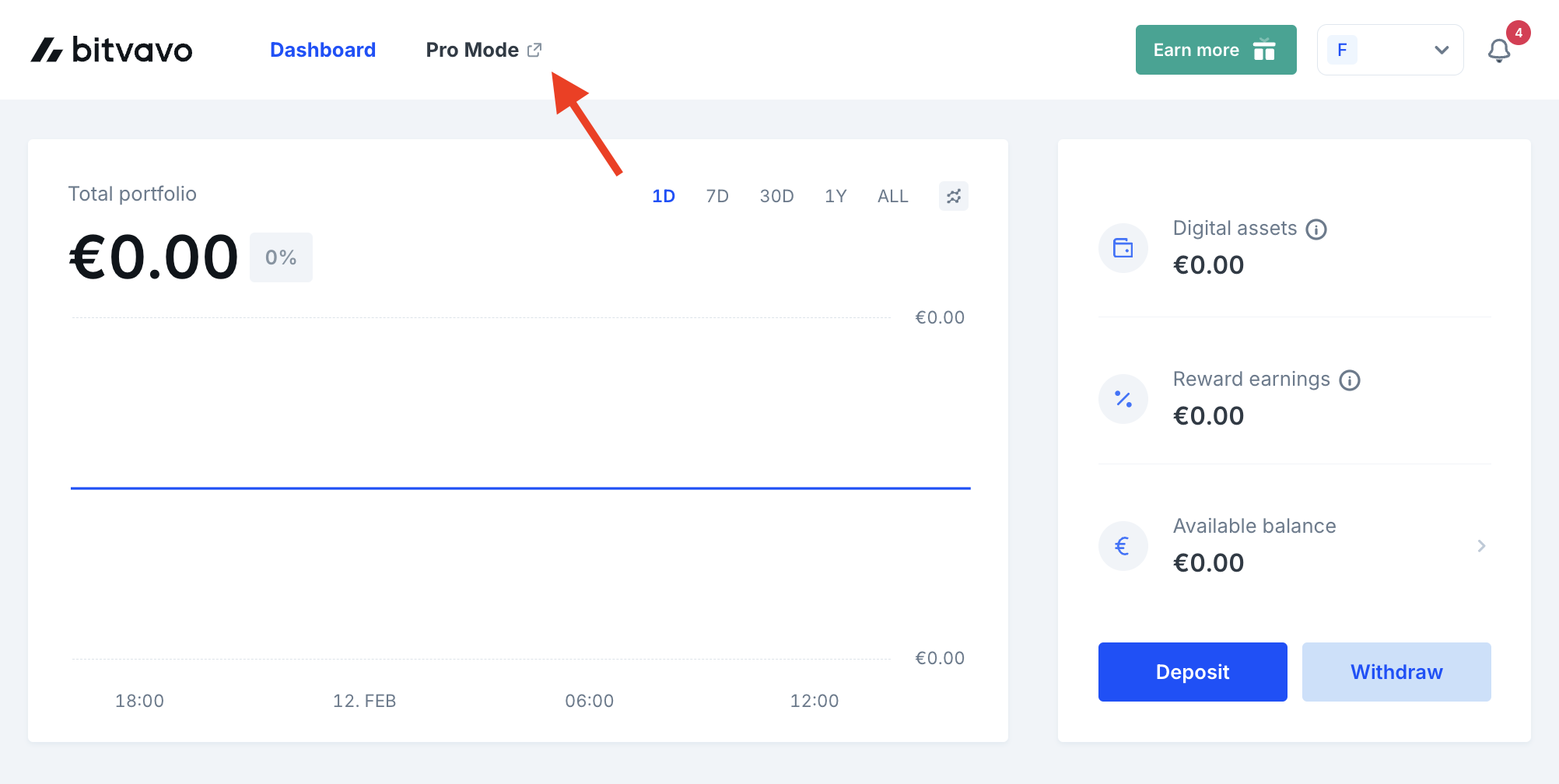 Pro-modus Screenshot