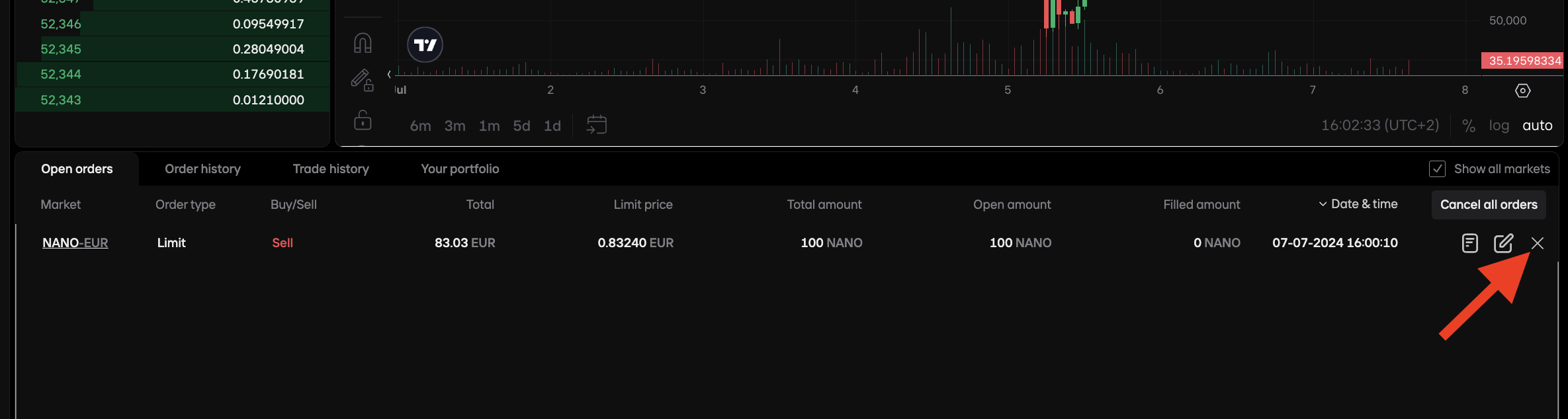 How do I change or cancel an open order? – Bitvavo Help Center