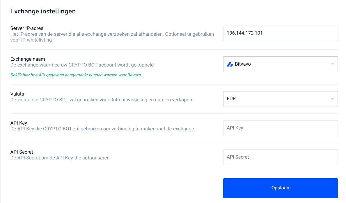 Bitvavo X Crypto Bot – Bitvavo Helpcentrum