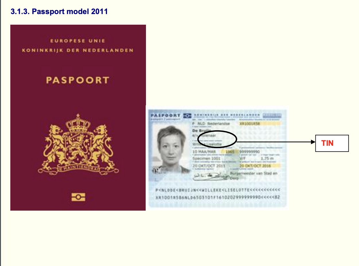Paesi Bassi – Passaporto modello 2011