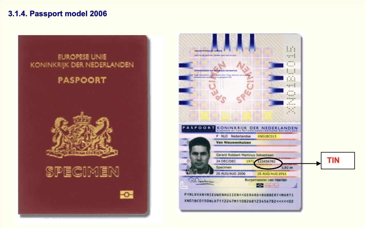 Paesi Bassi – Passaporto modello 2006