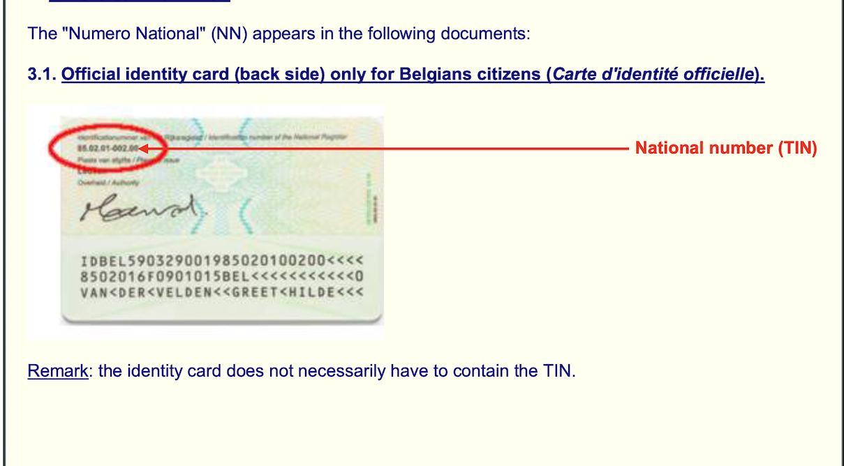 Belgium – Identity Card