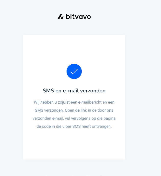 SMS en e-mail bevestiging