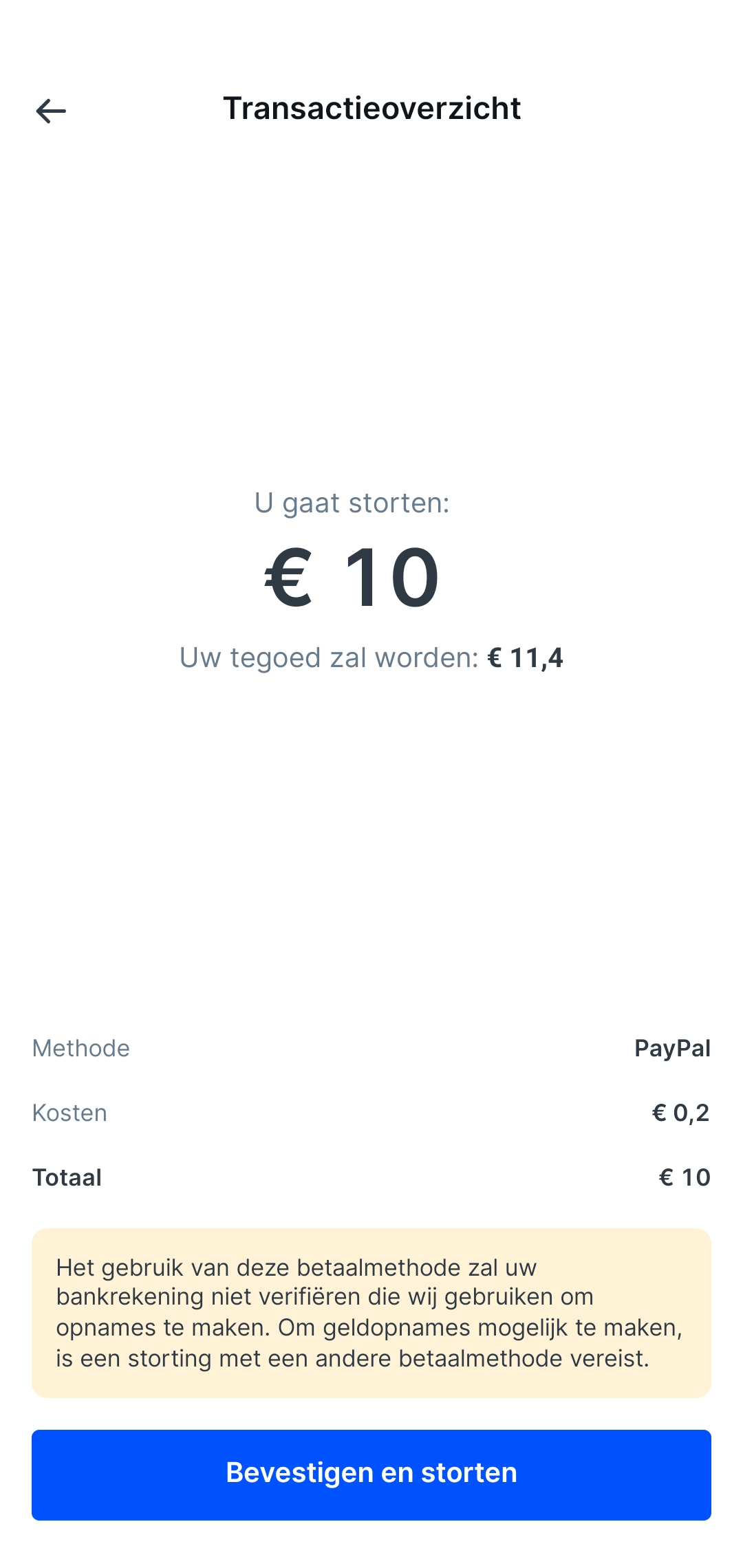 Hoe kan ik geld storten met PayPal? – Bitvavo Helpcentrum
